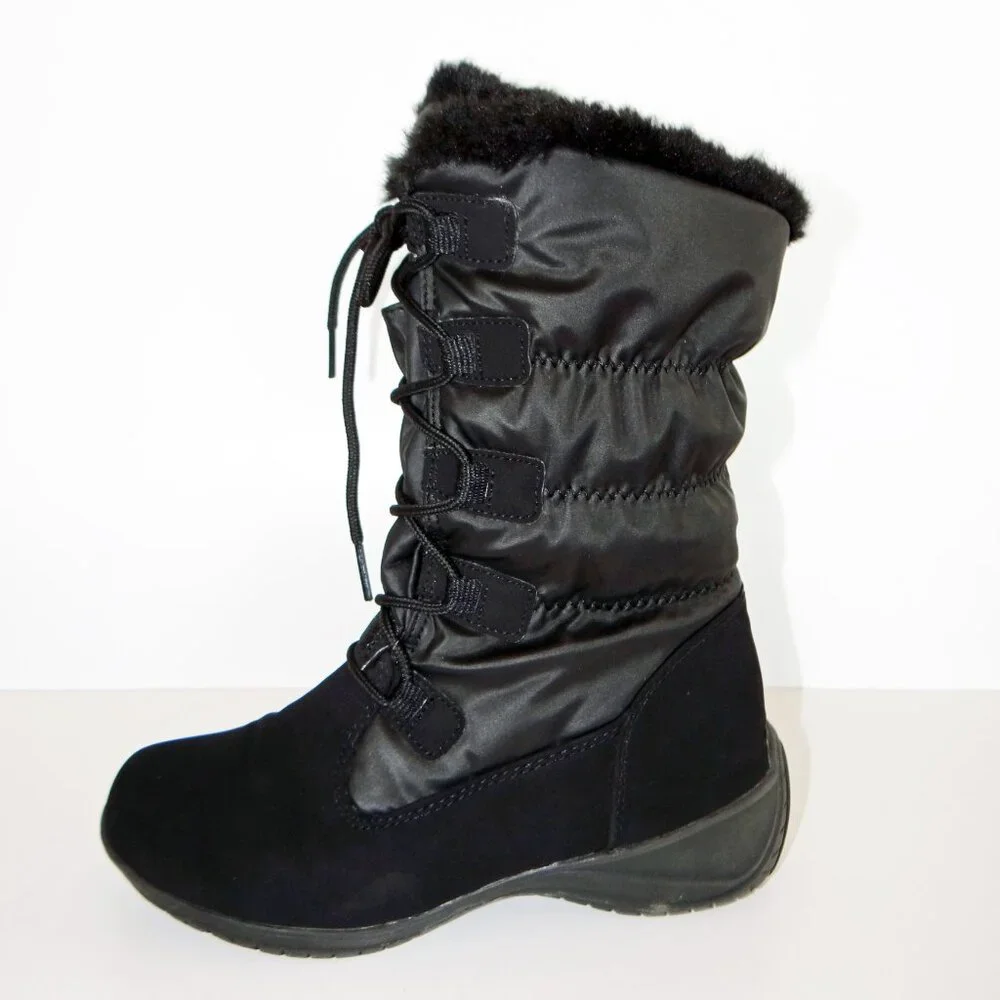 KHOMBU Anne Waterproof Boots Black Size 7 M Women's Winter / Snow Boots